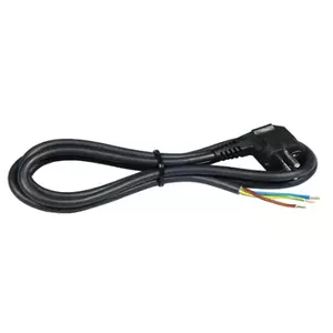 Сетевой кабель с вилкой BESK 3Gx0,75 мм², 1,5 м, черный