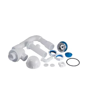 Siphon ANI_PLAST model 7103041 three-outlet 1/2"×40 mm with overflow