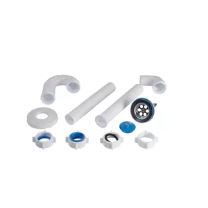 Siphon ANI_PLAST Ani 1 1/4x32 with straight pipe 32 mm, plumbing trap for washbasin