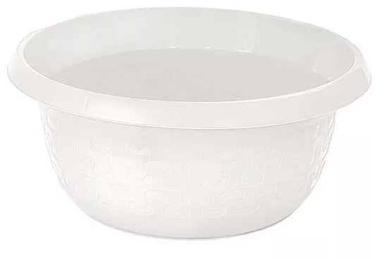 Apaļa bļoda Cotton 8 L, balta