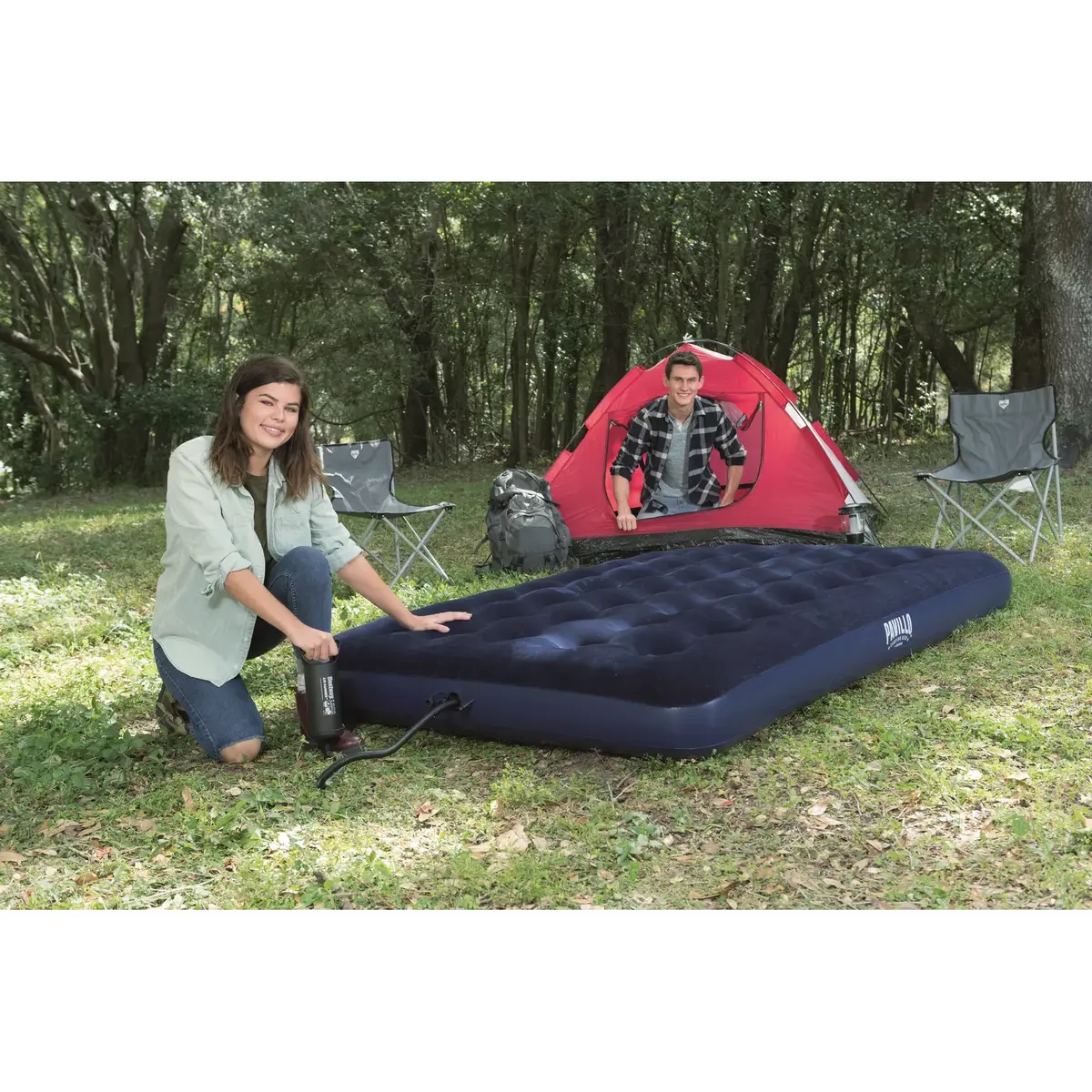 Надувной матрас Bestway Flocked Airbed 1,91x1,37x0,22 м Photo 2