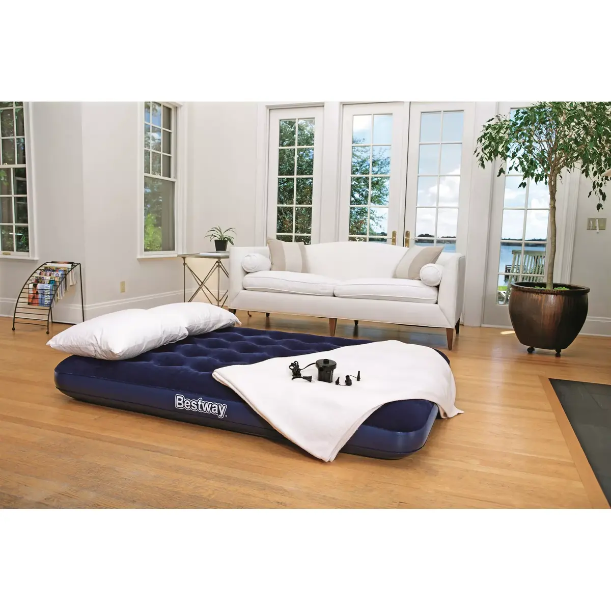 Надувная двухместная кровать Bestway 137×191×22 см Photo 16