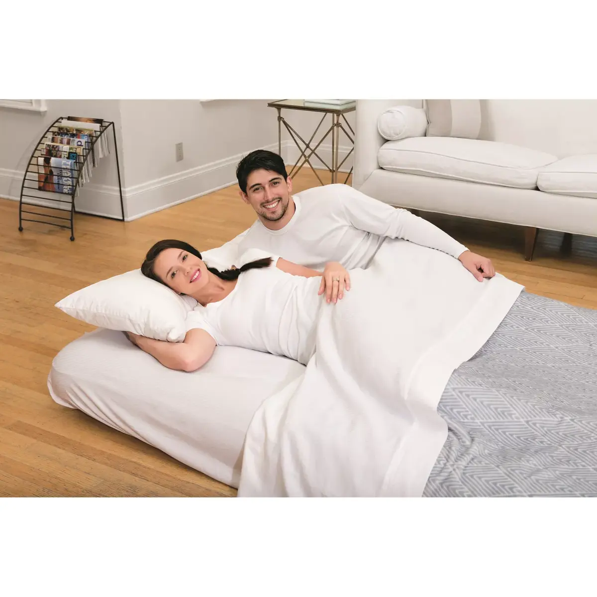 Надувная двухместная кровать Bestway 137×191×22 см Photo 18