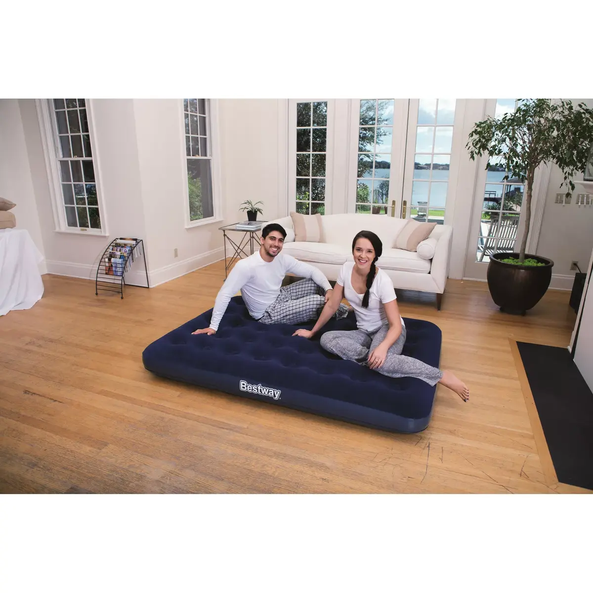 Надувная двухместная кровать Bestway 137×191×22 см Photo 19