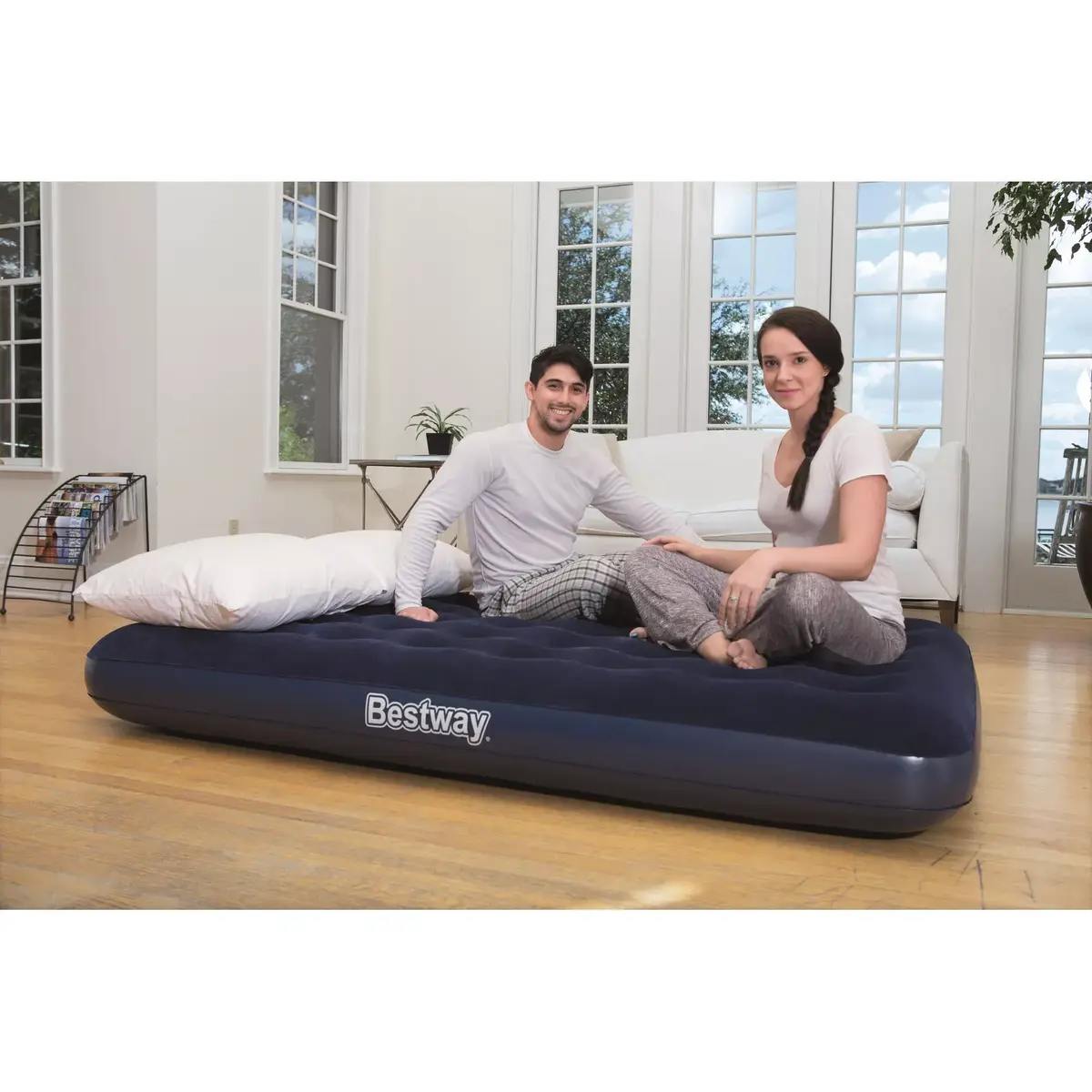 Надувная двухместная кровать Bestway 137×191×22 см Photo 22