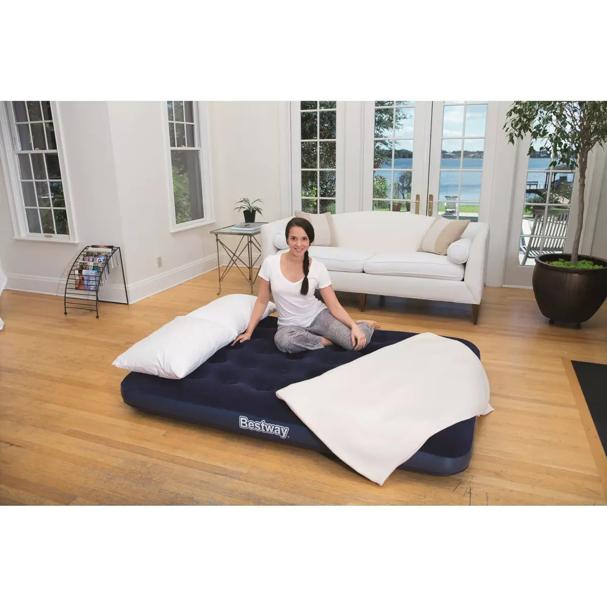 Надувная двухместная кровать Bestway 137×191×22 см Photo 23