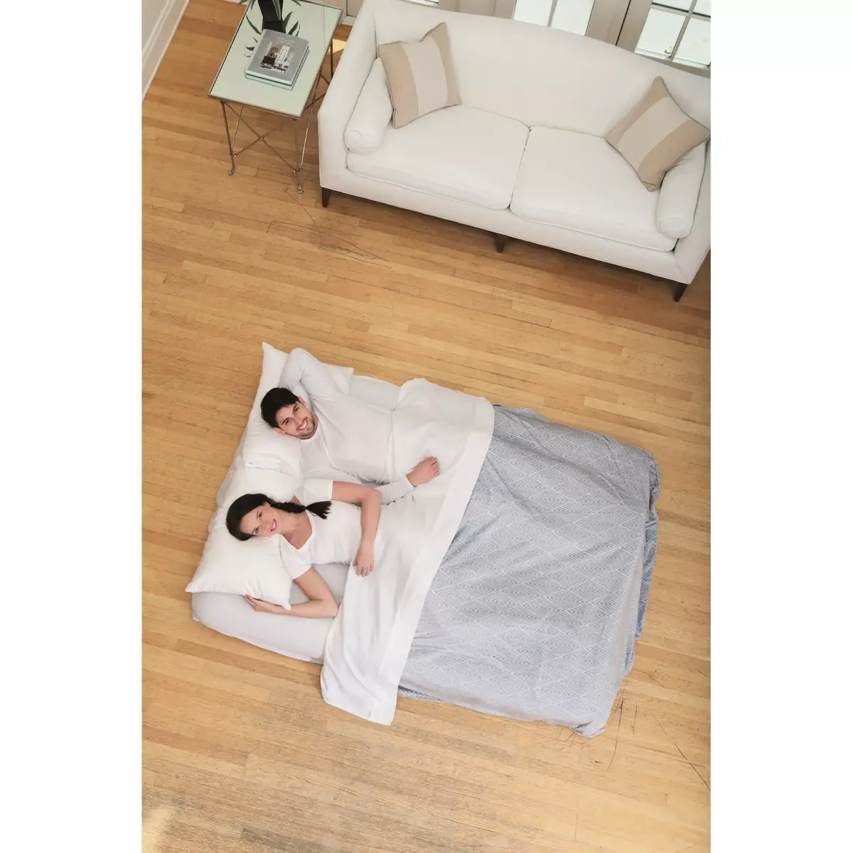 Надувная двухместная кровать Bestway 137×191×22 см Photo 28