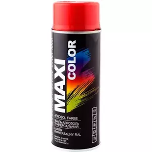 Аэрозольная краска Maxi Color RAL 3000 400 мл — красная краска-спрей для металла, дерева, пластика