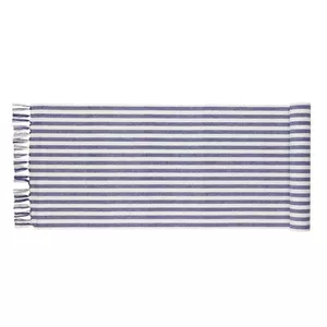 Table mat 45x33 cm blue with white pattern, model 6033280