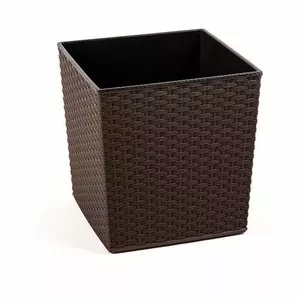 Flower pot LAMELA Juka rattan 300×300 mm brown