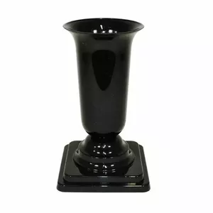 Flower pot with saucer FORM_PLASTIC Dama black