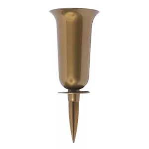 Flower pot-vase FORM_PLASTIC Dama 1 Gold — plastic decorative indoor pot