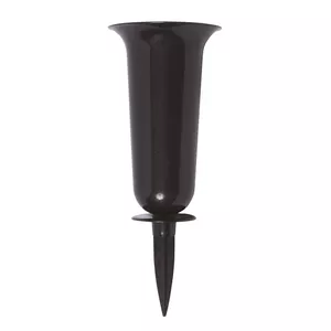 Flower pot vase FORM_PLASTIC Dama 1 Black – plastic plant pot, model Dama 1