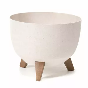 Flower pot LAMELA Roma Eco Wood 40 cm, white