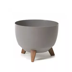 Flower pot LAMELA Roma Eco Wood 40 cm, grey