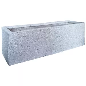 Flower pot BESK 9115008 fiberglass 65×18×20 cm light grey