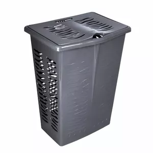 Laundry basket Branq 8140324 42 L, grey zebra pattern