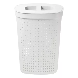 Laundry Basket NHG Seoul Oval with Lid White