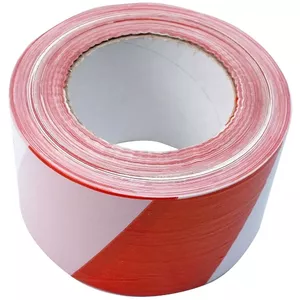 Brīdinājuma lenta Beast 8024408 — 75 mm x 250 m sarkani/balta ruļļa