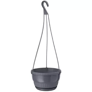Hanging flower pot FORM_PLASTIC Europa 25 cm — black