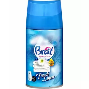 Диспенсер для ароматизатора Brait Fresh Linen 250 мл — автоматический спрей, сменный флакон