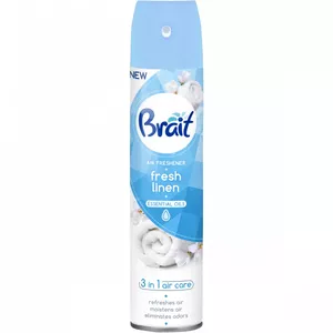 Аэрозольный освежитель воздуха Brait Fresh Linen 300 мл — дезодоратор для помещений, 300 мл