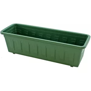 Flower box Vodar 40 cm Popular green — balcony planter by Vodar, model 4721425
