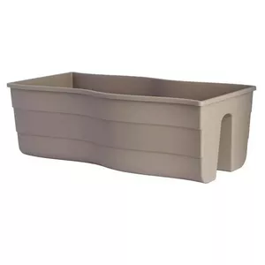 Flower balcony box FORM_PLASTIC Wave 60 cm, brown