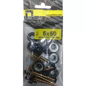 DMX SDCS Screws 5x50mm, Black, 12 pieces