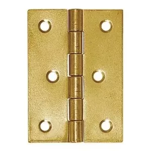 Hinge DMX ZS 20×17×0.5 mm steel with brass finish (10 pcs/kit)