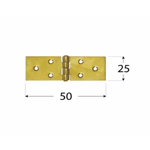 Hinge DMX Z 50×25×1.5 mm steel brass 8130105