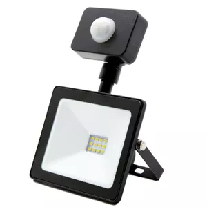 LED projector BESK 9074336 10W IP44 4000K with sensor, black
