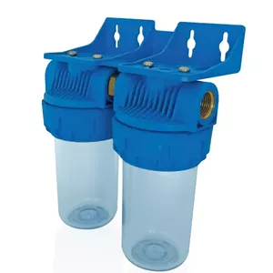 Двойной корпусный фильтр AMG water filters P331-D 5 180 — двойной корпус, задержание 5 мкм, сменные картриджи 180 мм