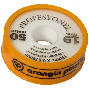 Plumbing thread seal tape Arangül 19 mm × 50 m, PTFE plumber's tape for pipe threads