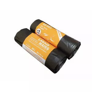 Trash bags Labais maiss 60L (60x78 cm) LDPE 15 µm, black, pack