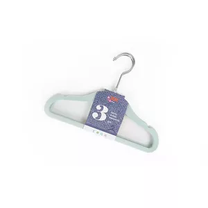 Clothes hanger BESK 9105542 Velvet 29×20 cm set of 3, blue