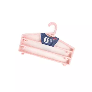Clothes hanger BESK 9105382 plastic 36×25 cm pack of 6 pink