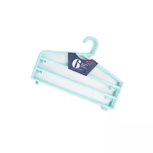 Clothes hanger BESK 9105399 plastic 36×25 cm green, set of 6