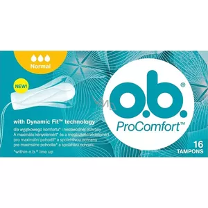 Tampon, o.b. ProComfort Normal, 16 pcs — compact applicator-free feminine hygiene