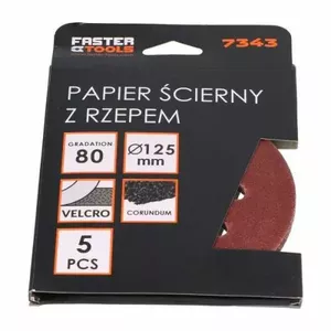 Sanding Discs faster tools Velkro Ø125 mm Grit 80, pack of 5