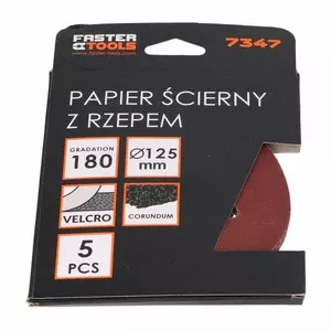 Sanding discs Faster Tools Velkro Ø125 mm grit 180, pack of 5
