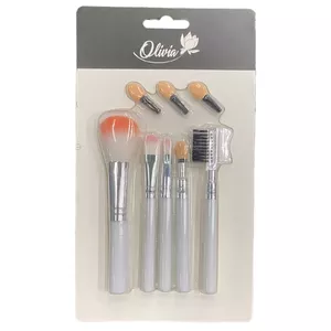 Makeup Brush Set 8pcs by Kosmētikas, model 9095379 — synthetic bristles, easy to clean