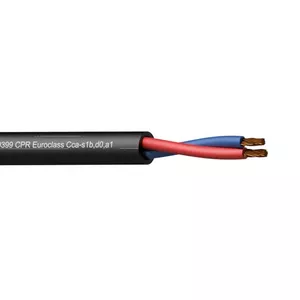 PROCAB CLS225-CCA/1 - акустический кабель - 2 x 2,5 мм2 - 13 AWG - EN50399 CPR Euroclass Cca-s1b,d0,a1 100 м деревянная катушка - черная версия