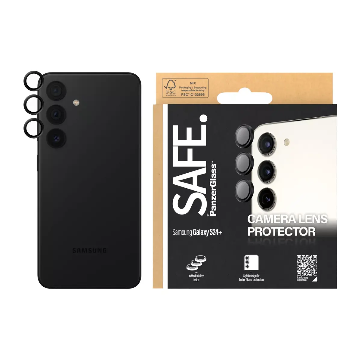 Защитное стекло камеры PanzerGlass SAFE. для Samsung Galaxy S24/S23/S23+ Photo 2