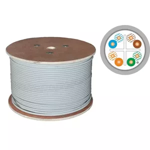 Сетевой кабель Q-LANTEC KIF6PVC305Q Cat.6A F/UTP 305 м серый, 23 AWG многожильный, ПВХ оболочка, 250 МГц