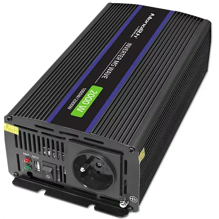Pārveidotājs Qoltec Monolith 2000 MS 12V→230V 2000W Photo 7