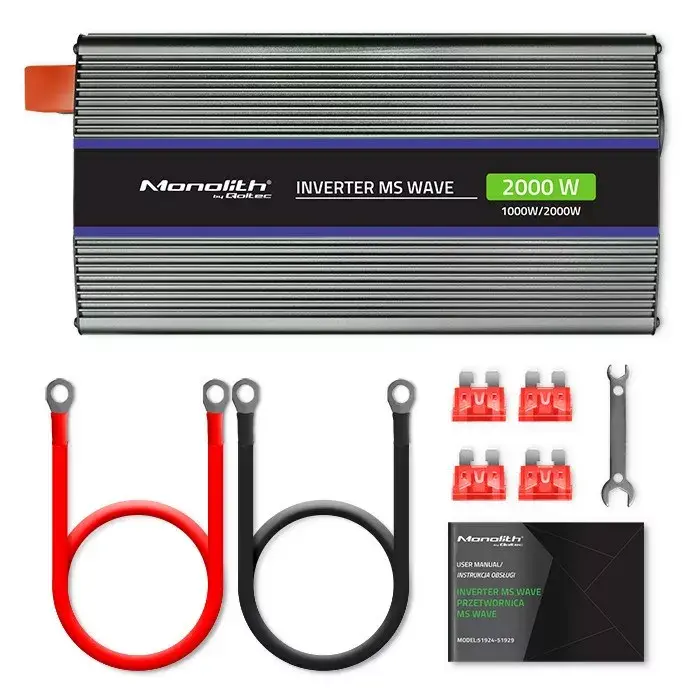 Pārveidotājs Qoltec Monolith 2000 MS 12V→230V 2000W Photo 10