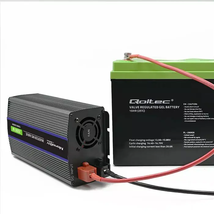 Pārveidotājs Qoltec Monolith 2000 MS 12V→230V 2000W Photo 13
