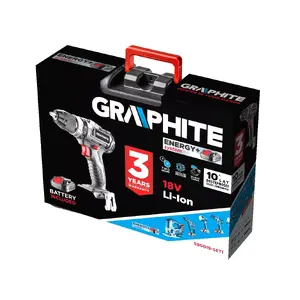 Electric drill GRAPHITE 58G019-SET1, depth 185 mm, single piece