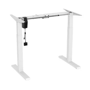 Ergo Office ER-403 Sēdošs rakstāmgalds ER-403 Sit-stand Desk galda rāmis Elektriskais regulējama augstuma rakstāmgalds Biroja galds bez galda virsmas, balts